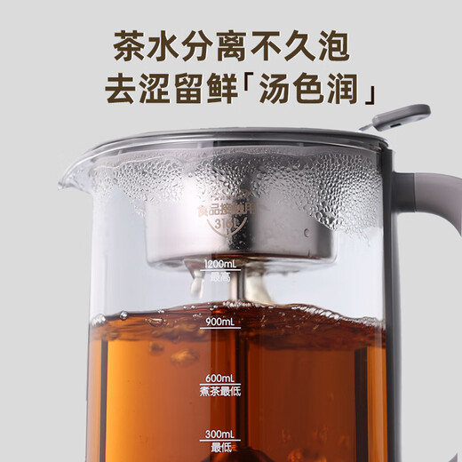 Bear health pot 1.2L large capacity tea kettle 316L stainless steel spray steaming tea kettle constant temperature tea and water all in one ZCQ-D12L6