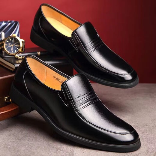 Red Dragonfly; RED DRAGONFLY100 full cowhide dragonfly brand men's leather shoes men's casual shoes genuine leather business formal wear soft sole middle-aged and elderly dad's shoes qt9922 brown 37