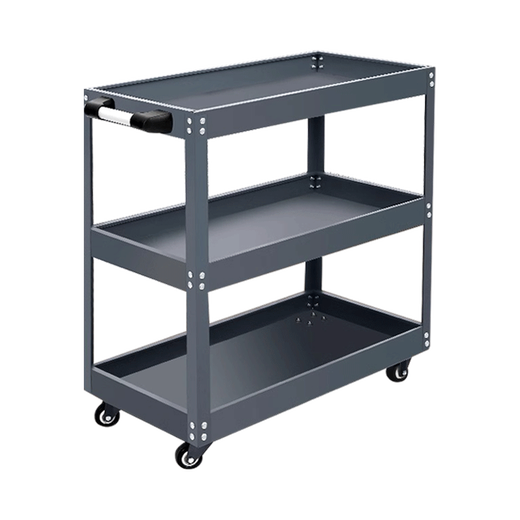 Guda Tool Cart Trolley Multifunctional Thickened Trolley Box Maintenance Storage Storage Shelves Mobile Cabinet Auto Repair Workshop Blue and White General Thick Model Equipped with 2 Brake Wheels + 2 Universal Wheels