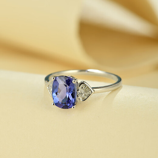 Lieremuhuang Jewelry Store No. 3 18k natural tanzanite ring Tanzania 1.62ct simple and exquisite d689 k gold tanzanite ring 1.62ct