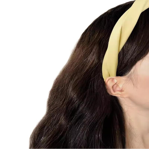 BARY REEF Haiqing blue linen braided headband, temperament, high skull headband, women's 2025 new wide-brimmed headband, royal blue