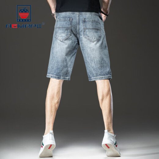AEMAPE Brand Casual Denim Shorts Hombres del verano Manguilado de la marca de mezclilla de mezclilla