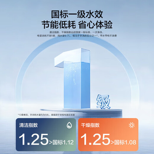 Robam Xingchen dishwasher W60B01A 13 sets of large-capacity 0-bacteria built-in hot air drying and sterilization to remove heavy oil stains 13 sets of Xingchen dishwashers