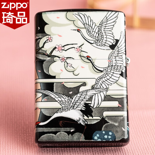 ZIPPO正版旗舰打火机zppo男士火机个性彩印煤油zp送礼限量款防风 樱花祭DY9902CY