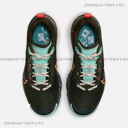 
Nike (NIKE) TERRA KIGER 9 Women's Cross-country Running Shoes Barefoot Experience DR2694 002 Black_Shallow Clear Blue_Small Path Red_Bright Sulphur 35.5