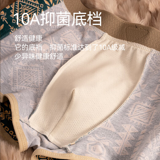 FitonTon Men's Underwear Men's Pure Cotton 10A Antibacterial Crotch Boys Underwear Loose Boxer Shorts Boxer Briefs 3 Pairs 3XL