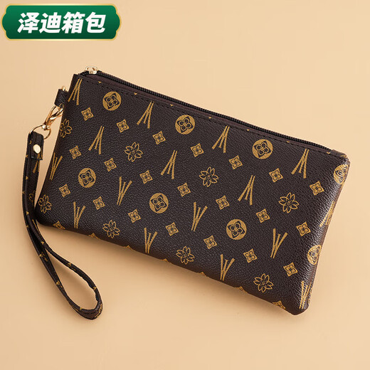 
Yunluo Fashion retro hand bag, coin wallet, women's hand bag, women's hand bag, fashionable and versatile women's mobile phone bag 212 coffee color