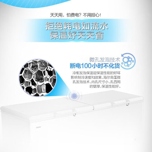 海尔（Haier）【国家补贴】海尔冰柜家用小型电冰柜-40℃卧式深冷速冻大容量商用冷柜省电冷冻保鲜柜 719升约冻肉1006斤五面制冷 719L
