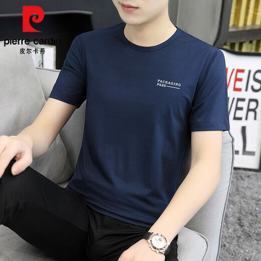 
Pierre cardin ice silk short-sleeved T-shirt for men 2025 new summer thin T-shirt summer casual trendy brand large-size men's top 1423 white M 100Jin [Jin equals 0.5 kg]-110Jin [Jin equals 0.5 kg]