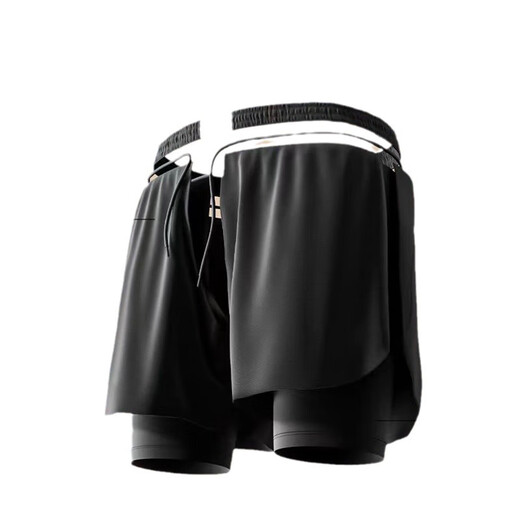 
Qu Chen swim trunk three-piece set men's swimming equipment swimming trunk swimming cap swimming suit men's swimming trunks anti-embarrassing swimming trunk swimming trunk three-piece set (black) XL [Suggested 100-130Jin [Jin equals 0.5 kg]]