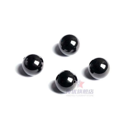 Yingyou 7A natural black tourmaline loose beads DIY handmade crystal jewelry accessories bracelet Buddha beads single 7A 16mm/single