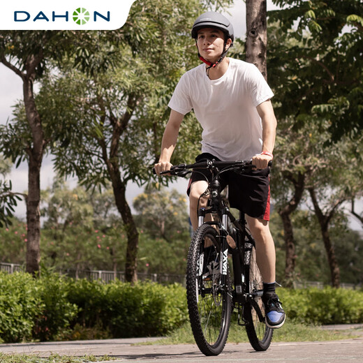 Dahon 26 pulgadas Brazo de disco de 27 velocidades Plegable bicicleta de montaña para hombres y mujeres adultos en bicicleta XAA673M Matt Black 26 pulgadas 26 pulgadas