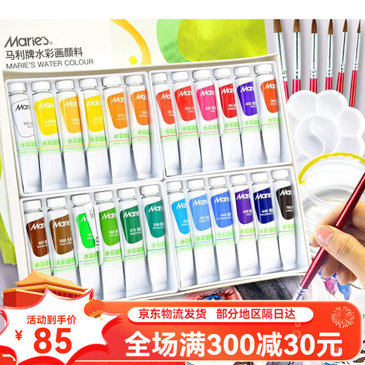 马利（Maries）马利管状水彩颜料套装美术专用12色18色24色36色 1342（24色)12ML