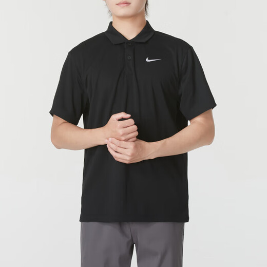 Nike (nike) быстро высушивая рубашка поло в ланем с отворотами с короткими рукавами.