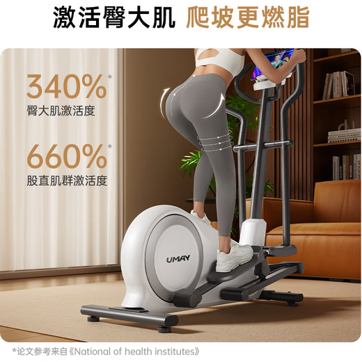 Youmei C7Pro elliptical machine home smart elliptical machine slope space walking stepper fitness equipment 2025 new self-generated - 12 large slope - 36 blocks intelligent resistance adjustment
