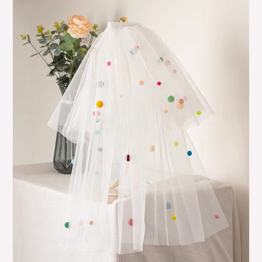 Braut Hochzeitsschleifstyling, Kopfschmuck, Haarzubehör, Hochzeitskleid, Heiratsurkunde, Vorschlag Accessoires, Fotostudio Foto, Reisefoto, Dopaminball -Schleim etwa 80 cm