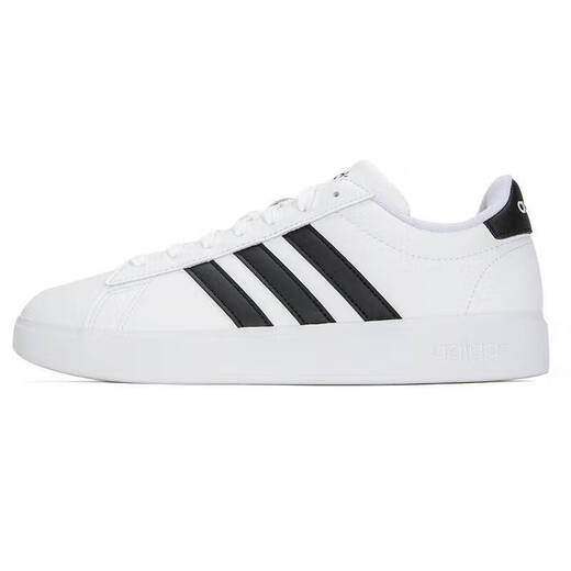 Adidas official ship store men's shoes, new summer warm sports shoes, wear-resistant training shoes, skateboard shoes, breathable casual shoes, men 9195-white-leather three-striped shoes 40