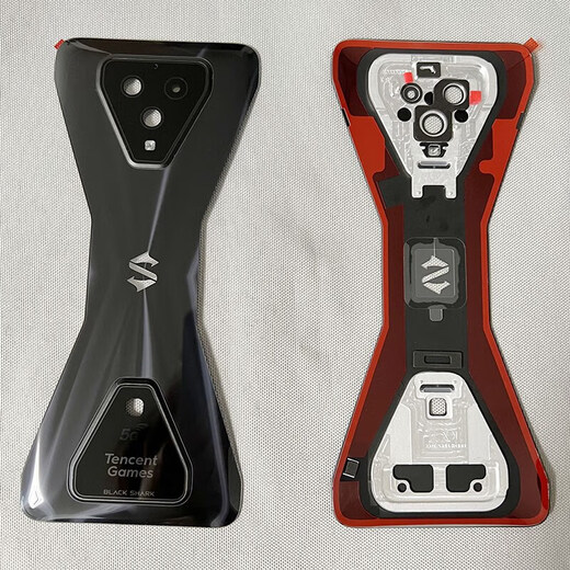 Suitable for Xiaomi 3 3Pro 3S back cover glass camera lens original back cover mobile phone case 3 Black Shark 3 back cover lightning black belt upper and lower lens with glue