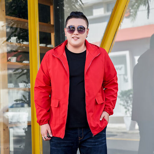 Fhhuabd chaqueta delgada de primavera y otoño para hombres más gates grasas talla de talla planta