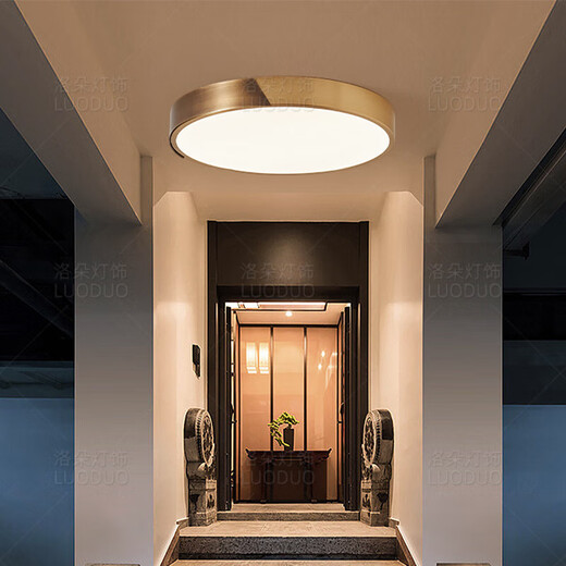 Durable All-Copper Villa Entrance Techo de techo impermeable Puerta de entrada a prueba de agua Luz de puerta al aire libre Terraza al aire libre Compra solar X3889 Luz de techo Pequeño 30 cm/tres colores disponibles