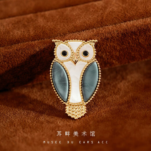 Feiyu A cute owl brooch women's niche high-end exquisite fashion luxury temperament high-end light luxury with suit owl brooch