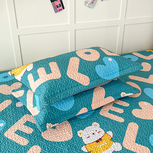 
Yalu tatami bed cover new pure cotton all-season universal rural large kang cover special anti-slip cotton sheet bed skirt K687 (2 meters + sag 40 cm)*3.8 meters
