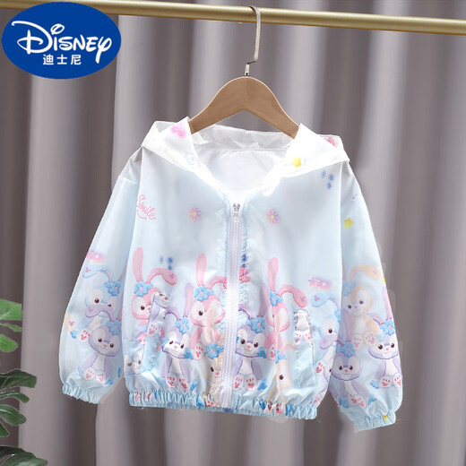 Disney Girls Star Dailu Sun Protection Clothing Thin Summer 2025 New Style Children's Air Conditioning Shirt Jacket Children's Sun Protection Clothing Pink Rabbit Sun Protection Clothing Single Layer 110 Recommended Height 100cm