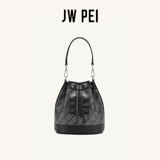 JW PEIJWPEI水桶包FEI系列小众设计包包托特包新款单肩斜挎大容量 暗夜黑