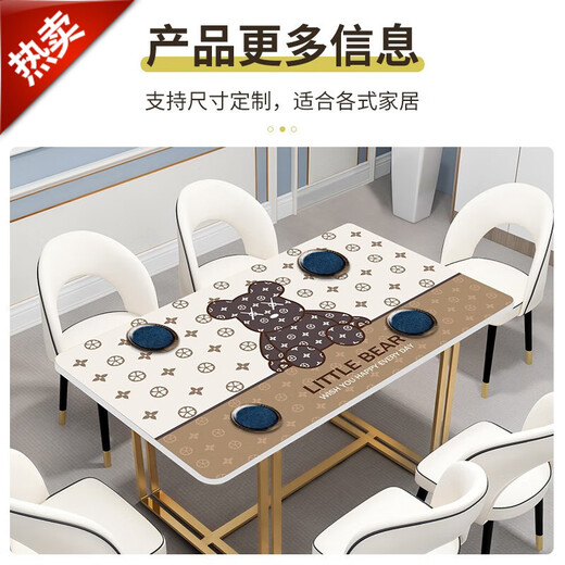 Baifei washing machine mat dust cover waterproof sunscreen microwave refrigerator cover PVC leather washing machine mat pink girl bear suitable for washing machine/single refrigerator 60x60cm