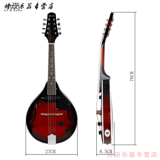 南仲藏族吉他八弦曼陀铃琴 西洋乐器电声曼陀林曼陀罗 民族乐器曼陀铃 电箱款酒红色