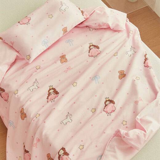 Bulu children's quilt cover single piece Class A pure cotton 120x150 cotton boy and girl infant kindergarten quilt cover customized Sweet Little Princess 100 pure cotton -AJ 120cm*150cm single piece quilt cover