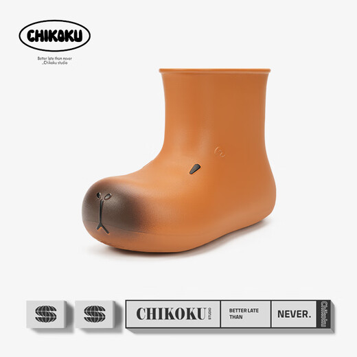 Chikokuchikoku2025 Новые дождевые ботинки Kapibala для женщин на открытом воздухе, не проскальзывающих водонепроницаемые дождевые ботинки, маленький ксеноновый порошок 36 -37