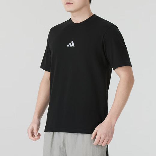 阿迪达斯（adidas）运动短袖套装男25夏季新款时尚休闲T恤健身快干跑步短裤2件套 JY8562+IC1484 S