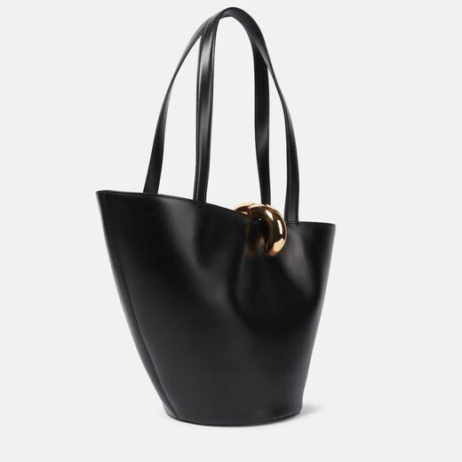 JACQUEMUS 女士 Bambola M号皮革水桶包 P01004935 黑色 统一码