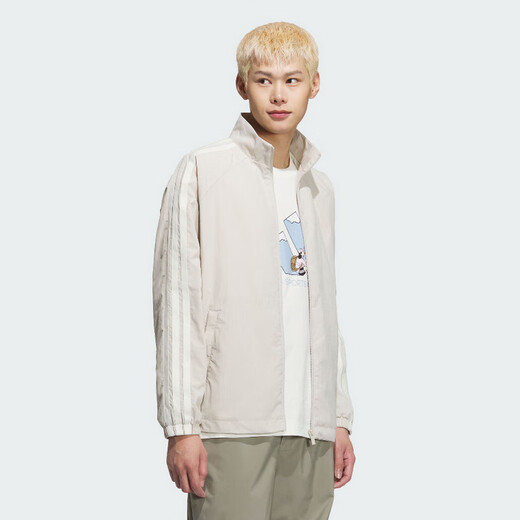 阿迪达斯 （adidas）运动休闲夹克舒适简约百搭上衣KC3894 棕色  2XL 