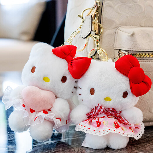 Hello Kitty三丽鸥毛绒玩具布娃娃玩偶背包钥匙扣生日礼物女生 凯蒂猫挂件