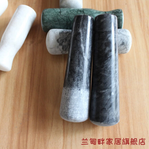 Luxu orange pounding garlic hammer stone hammer stone mortar hammer thunder mortar hammer garlic mortar garlic hammer garlic hammer garlic pounder garlic press bluestone 12 cm frosted bluestone hammer (original stone)