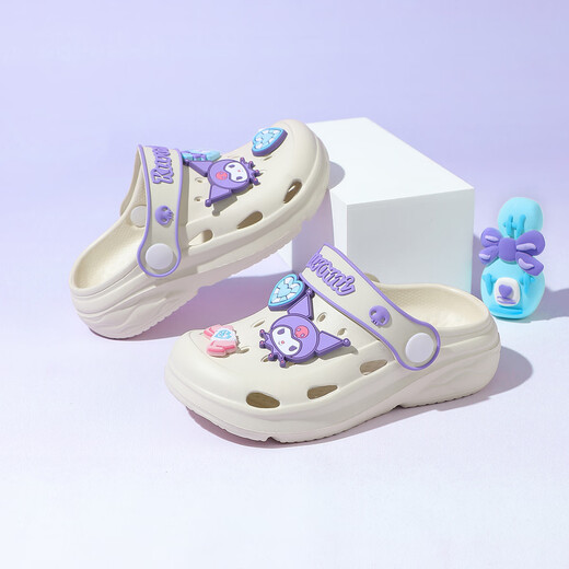 Hello Kitty Kinderschuhe Girls 'Hole Schuhe süße Kulomi Home Slipper Kinder Beach Gartenschuhe 5867 Beige 34