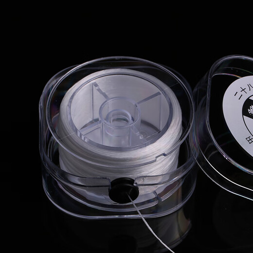 Zangmu Shijia flat silk elastic cord jade inscriptions playing monkey head crystal bracelet special elastic rope imported rubber band bead rope wear-resistant white 0.8mm80 meters