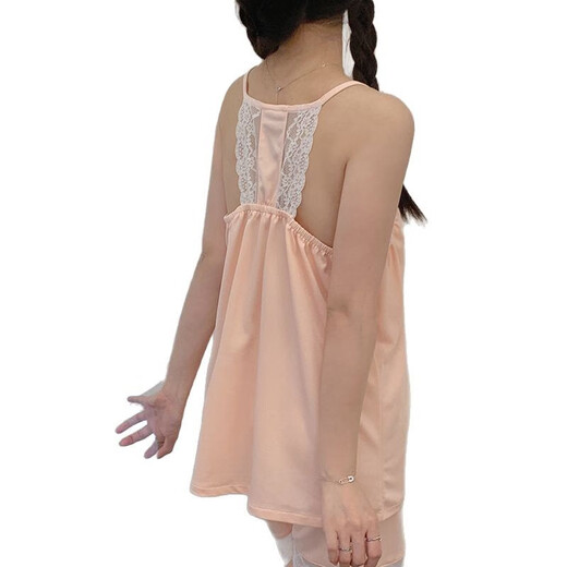 COLORFUL GEMS夏季蕾丝露背睡衣女两件套带胸垫家居服 JDX-757紫色 170 M