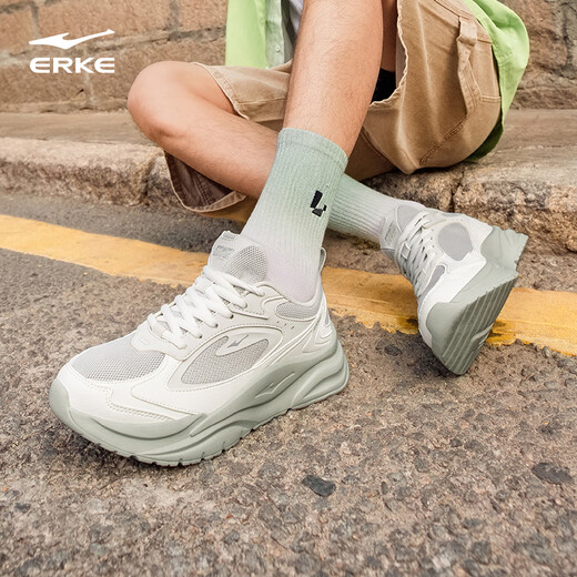 
Hongxing Erke men's shoes casual shoes men's leather net breathable versatile soft sole lightweight sports shoes men's light running shoes | Hefeng 2.0