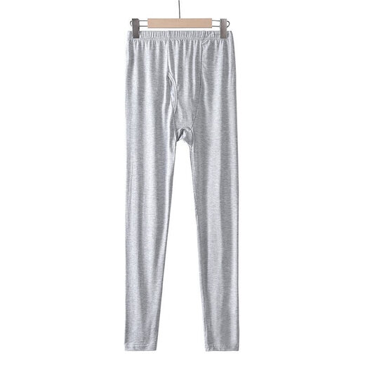 Pantalones de otoño de hombres modales delgados Pantals delgados delgados de la cintura alta y delgada de gran tamaño Leggings cálidos gris claro + gris oscuro 2 paquetes 2xl [recomendado 120-150jin [Jin iguala 0.5 kg]]]