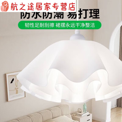 君默卧室吊灯吸顶灯简约现代床头灯主卧灯法式温馨家用吧台餐厅灯508 9735-X白色35cm-三色变光12W