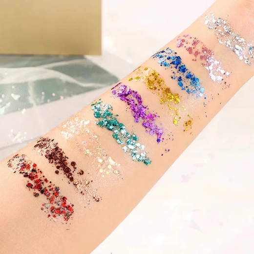 St. Xian's Christmas children's stage makeup liquid eye shadow shiny gel sparkling performance sequins face jewelry eye makeup bottled sequins big red 1 bottle