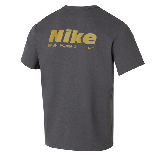 Nike (Nike) Kurzärärmiges T-Shirt für Männer 2025 Sommer Neue Sportbekleidung Lose atmungsaktiven, lässigen runden Hals schnell trocknend halb Ärmeln mit mittlerer grauer Wüstengrün silber Hv4882-299 Schnell trocknend L L.