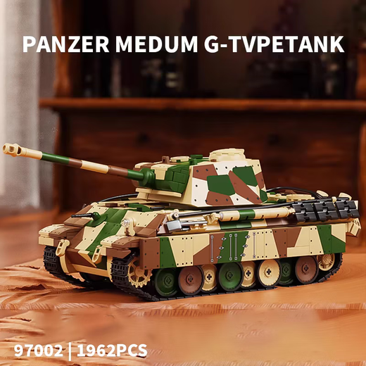 Berthalgo Lego Technic Crown Building Blocks Zweiten Weltkrieg Kv2 Deutsch Tiger T34 Sherman Tank Black Panther Modell Leopard 826 Stücke) Ferdinand Zerstörer + 2 Figuren + Waffen