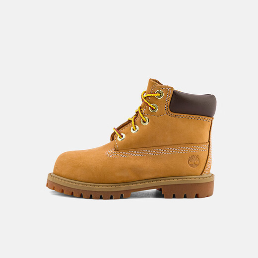 Tianbolan Big Boat Yellow Boots High-Top Martin Boots Modelo de viajes al aire libre para niños 12809W/Color de trigo 25