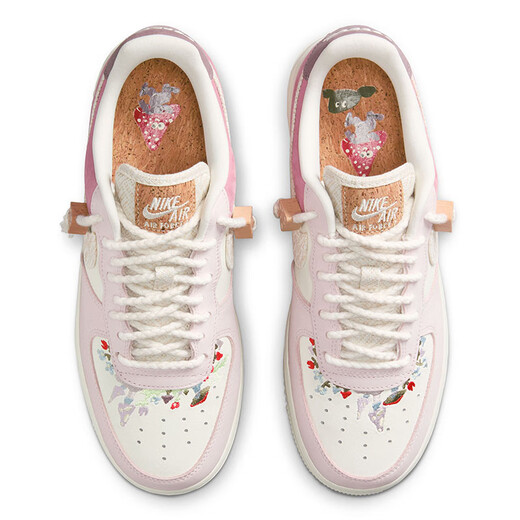 Nike NIKE Women's Air Force 1 AF1 Valentine's Day Limited Edition Sports Shoes IB8874-111 Pink White 36.5