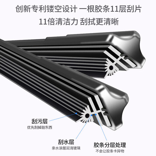 Geely special boneless wiper 11-layer wiper Emgrand EC718 Vision X3/x6 Boyue pro King Kong 2 Emgrand 11-layer wiper pair Global Hawk GX7 [no year] U 22+18