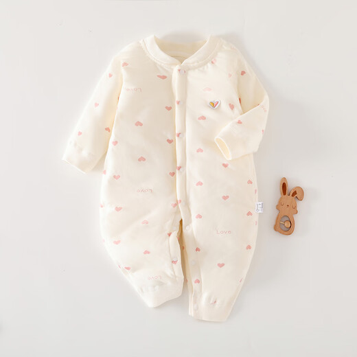 
Seven-picked daisy 40g cotton onesie baby onesie in autumn and winter boneless clothes thin cotton medium-thick climbing clothes one-piece warm outing clothes X6624 rice-bottomed bear strawberry 40g one-piece cotton jacket size 80 (16-19Jin [Jin equals 0.5 kg] suitable)